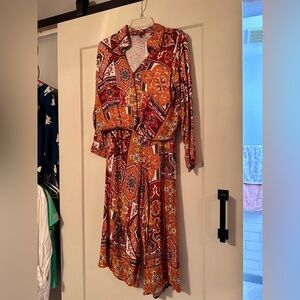 Haute Hippie Boho Paisley Print crop top & pant set